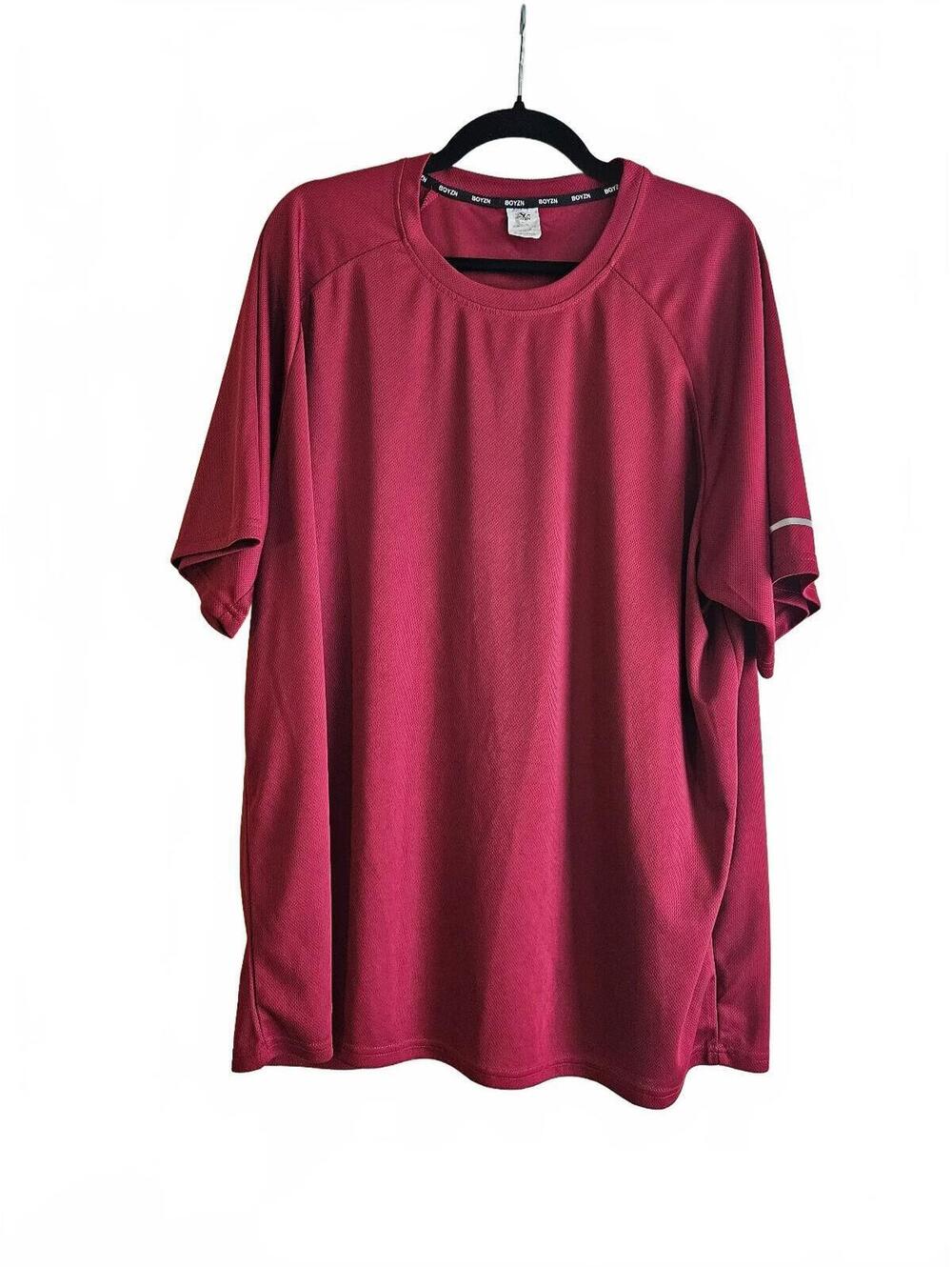 BOYZN Men's Workout Running Red Sports T-Shirt with Breathable Mesh Size 3XL